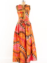 Oscar de la Renta Sequined Sleeveless Gown Dress arcadeshops.com