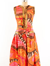 Oscar de la Renta Sequined Sleeveless Gown Dress arcadeshops.com