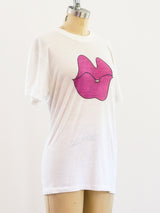 Lip Graphic White Tee T-shirt arcadeshops.com