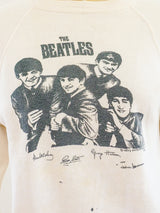 1960s Beatles Signature Print Sweatshirt T-shirt arcadeshops.com