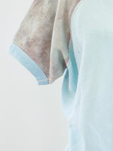 1960s Handpainted Colorblock Short Sleeved Sweatshirt T-shirt arcadeshops.com