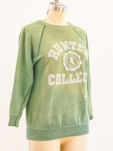 1960s Hunter College Patched Sweatshirt T-shirt arcadeshops.com