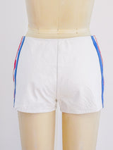 1970s White Leather Racing Shorts Bottom arcadeshops.com