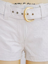 1970s White Leather Racing Shorts Bottom arcadeshops.com