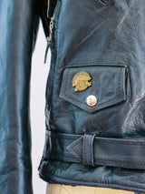 Classic Leather Motorcycle Jacket with Patches Jacket arcadeshops.com