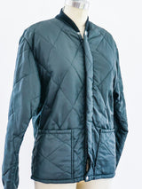 Quilted Black Bomber Jacket Jacket arcadeshops.com