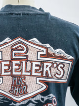 Faded Harley Davidson Wing Graphic Tee T-shirt arcadeshops.com