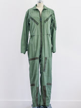 Army Green Zippered Flight Suit Jumpsuit arcadeshops.com