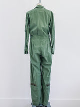 Army Green Zippered Flight Suit Jumpsuit arcadeshops.com
