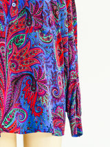 Escada Paisley Silk Blouse Top arcadeshops.com