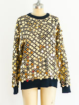 1980's Gold Pailette Sweater Top arcadeshops.com