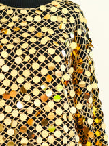 1980's Gold Pailette Sweater Top arcadeshops.com