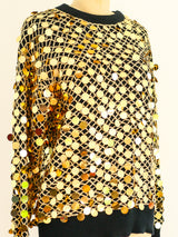 1980's Gold Pailette Sweater Top arcadeshops.com
