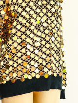 1980's Gold Pailette Sweater Top arcadeshops.com
