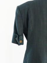 Chanel Linen Short Sleeve Blazer Jacket arcadeshops.com