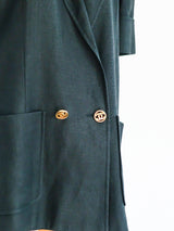 Chanel Linen Short Sleeve Blazer Jacket arcadeshops.com