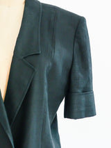 Chanel Linen Short Sleeve Blazer Jacket arcadeshops.com