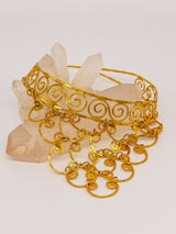 Scrolled Wire Bib Necklace Jewelry arcadeshops.com