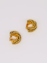 Ball Chain Twisted Hoop Earrings Accessory arcadeshops.com