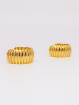 Ribbed Hoop Earrings Accessory arcadeshops.com