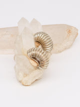 Ribbed Crescent Earrings Accessory arcadeshops.com