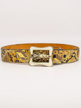 Enamel Tiger Buckle Snakeskin Belt Accessory arcadeshops.com