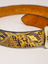 Enamel Tiger Buckle Snakeskin Belt Accessory arcadeshops.com
