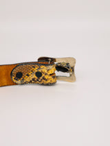 Enamel Tiger Buckle Snakeskin Belt Accessory arcadeshops.com