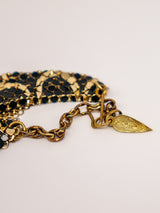 Whiting and Davis Feather Print Metal Mesh Bib Accessory arcadeshops.com