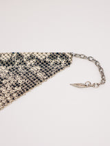 Whiting and Davis Snake Print Metal Mesh Bib Accessory arcadeshops.com