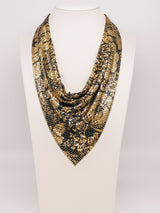 Whiting and Davis Floral Print Metal Mesh Bib Accessory arcadeshops.com