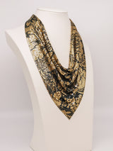 Whiting and Davis Floral Print Metal Mesh Bib Accessory arcadeshops.com