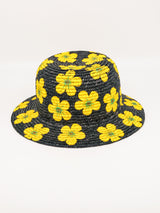 Yohji Yamamoto Flower Painted Straw Hat Accessory arcadeshops.com