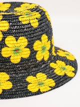 Yohji Yamamoto Flower Painted Straw Hat Accessory arcadeshops.com