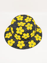 Yohji Yamamoto Flower Painted Straw Hat Accessory arcadeshops.com