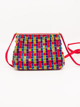 Nina Ricci Woven Velvet Shoulder Bag Accessory arcadeshops.com