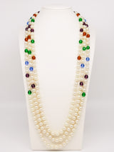 Moschino Pearl Bead Three Strand Necklace Accessory arcadeshops.com