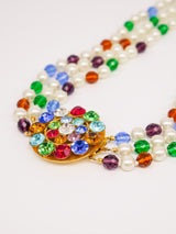 Moschino Pearl Bead Three Strand Necklace Accessory arcadeshops.com