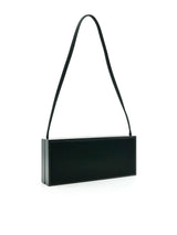 Donna Karan Black Satin Box Bag Accessory arcadeshops.com