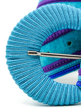 Yves Saint Laurent Turquoise Suede Belt Accessory arcadeshops.com