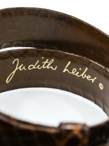 Judith Leiber Brown Snakeskin Belt Accessory arcadeshops.com