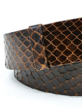 Judith Leiber Brown Snakeskin Belt Accessory arcadeshops.com