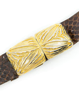 Judith Leiber Brown Snakeskin Belt Accessory arcadeshops.com