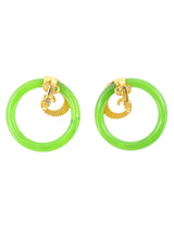 Faux Jade Ring Earrings Accessory arcadeshops.com
