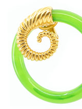 Faux Jade Ring Earrings Accessory arcadeshops.com