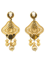 Lawrence Vrba Antique Gold Chandelier Earrings Accessory arcadeshops.com