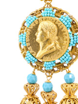 Lawrence Vrba Turquoise Bead Chandelier Earrings Accessory arcadeshops.com