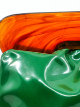1960's Green Vinyl Clutch Accessory arcadeshops.com