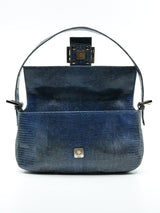 Fendi Silver Lizard Skin Baguette Accessory arcadeshops.com