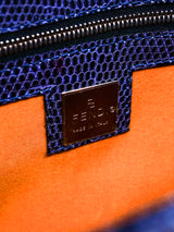 Fendi Silver Lizard Skin Baguette Accessory arcadeshops.com